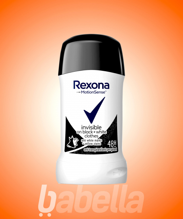 REXONA STIFT 40ML INVISIBLE BLACK&WHITE CLOTHE