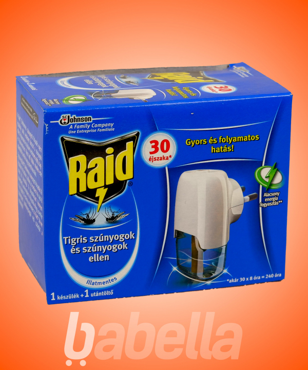 RAID SZÚNYOGRIASZTÓ KÉSZ+FOLY.30 ÉJSZAKA