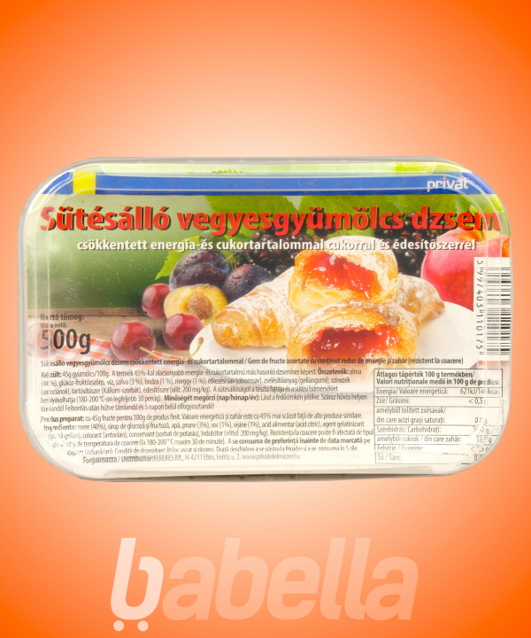 PRIVÁT SÜTÉSÁLLÓ DZSEM 500G VEGYESGYÜM.