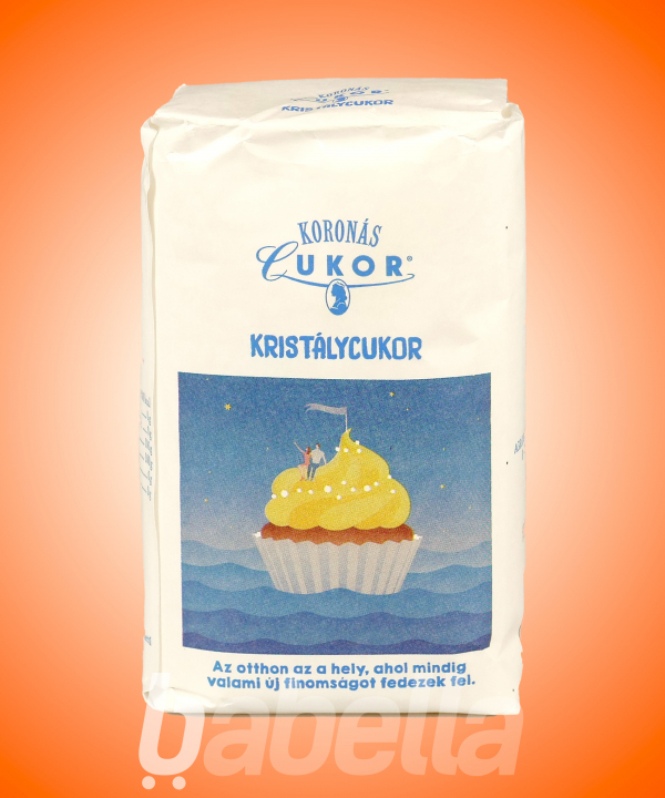 KRISTÁLYCUKOR KORONÁS PAPÍRTASAKOS 1KG-OS