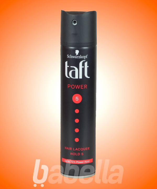 TAFT HAJLAKK 250ML FEKETE-PIROS POWER 5